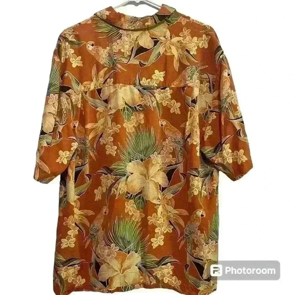 Hawaiian Vintage Bermuda Bay Shirt 100% Silk Size Medium - Picture 2 of 8